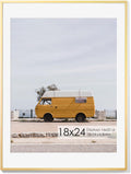 Fun Memories 18x24 Aluminum Poster Frame - Gold, High-Def Glass