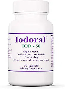 Optimox Iodoral 50 mg - High Potency Iodine Supplement for Energy