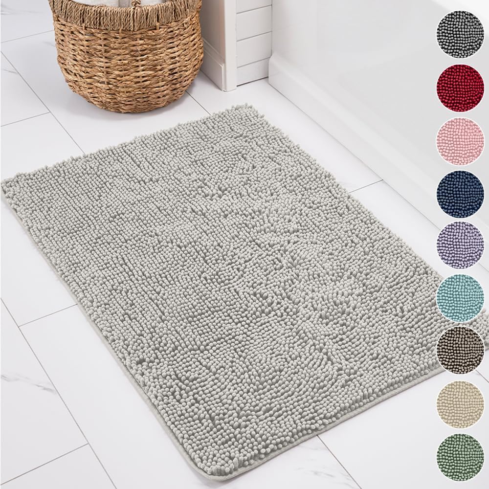 KANGAROO Chenille Soft Absorbent Bath Rug for Luxurious Comfort