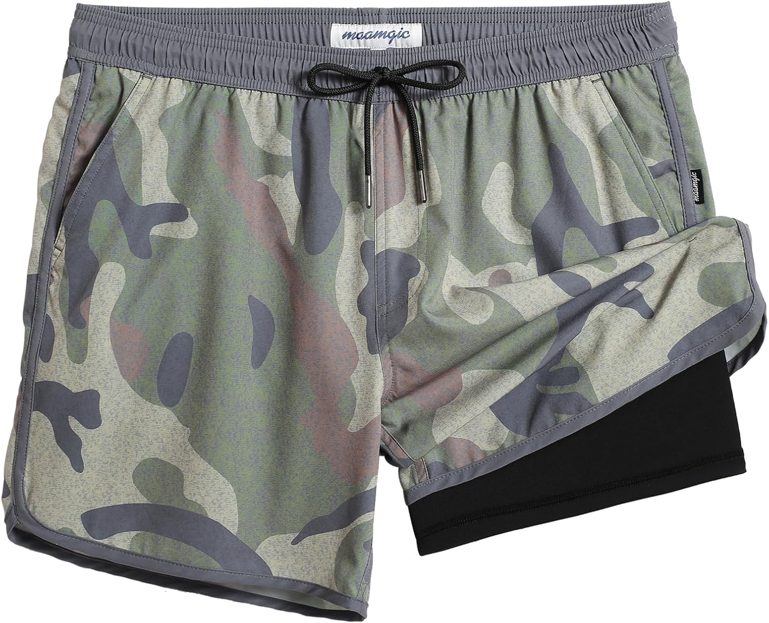 Vintage 80s 90s Style Swim Trunks for Men - Quick Dry Shorts