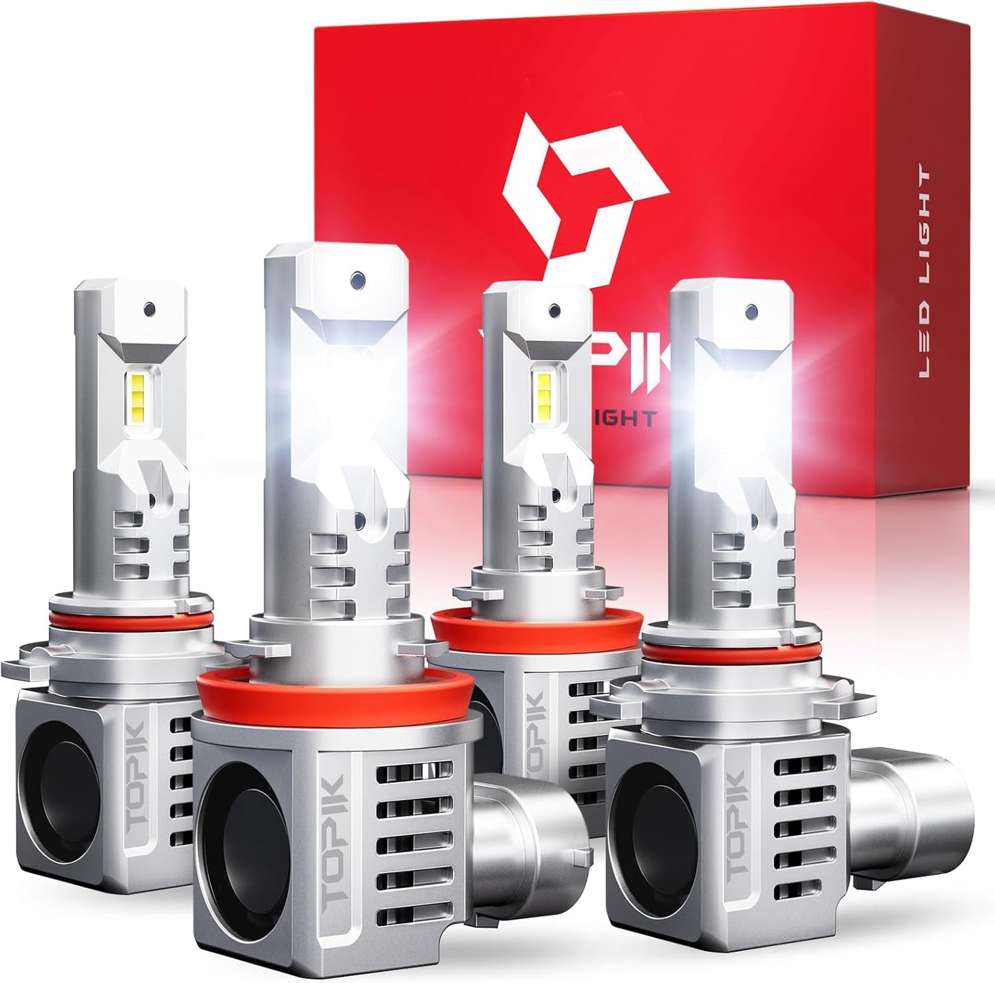 TOPIK T26 9005 H11 LED Bulb Combo for Ultimate Visibility