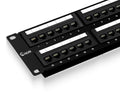 Cat6 Patch Panel 48 Port 2U Rackmount - 10Gb Ethernet Performance