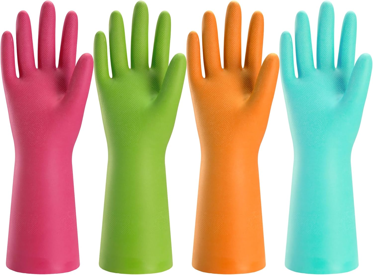 Flexible & Waterproof Kitchen Gloves - 4 Pairs | Bamllum