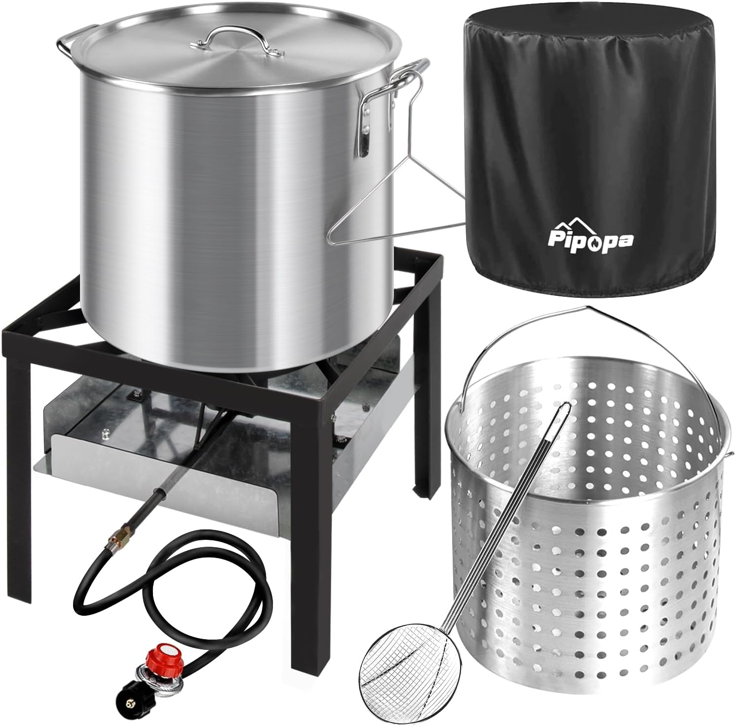 60QT Crawfish Boiler with Dustproof Cover and Skimmer Included