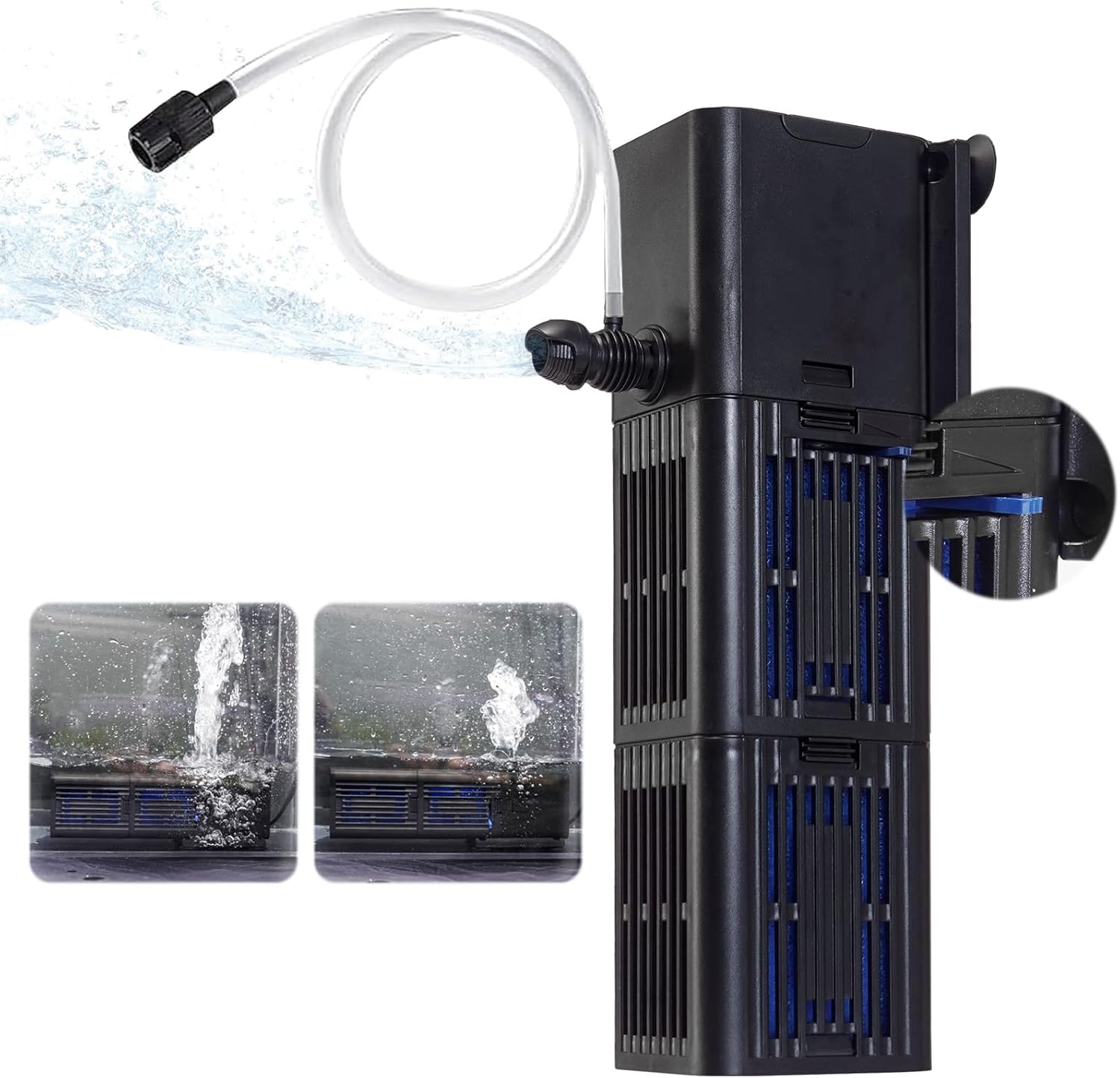 Aquarium Filter Water Flow Adjustable for 55-200 Gallon Tanks