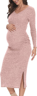 Long Sleeve Maternity Sweater Dress for Fall Winter - Comfortable Our