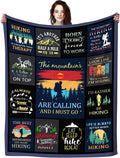 Hiking Blanket Gifts for Hiking Lovers Hikers - Soft Cozy Camping