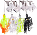 Buzzbait Spinnerbait Jigs Lure for Bass Pike Fishing - 4 Pack