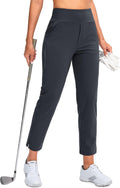 YYV Womens Golf Pants Stretch Work Ankle Pants High Waist - Tummy