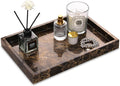 Marble Bathroom Vanity Tray - Natural Dark Brown 12in x 8in