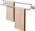 Alise Double Bath Towel Bars 24 in - Space-Saving Brushed Nickel Rack