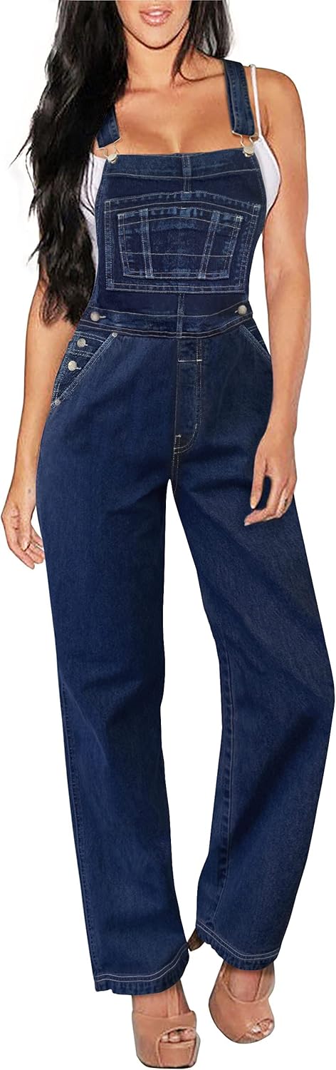 Super Comfy Stretch Denim Jumpsuit Pants Overalls for Women