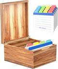 5x8 Index Card Organizer with Lid for Recipes and Projects