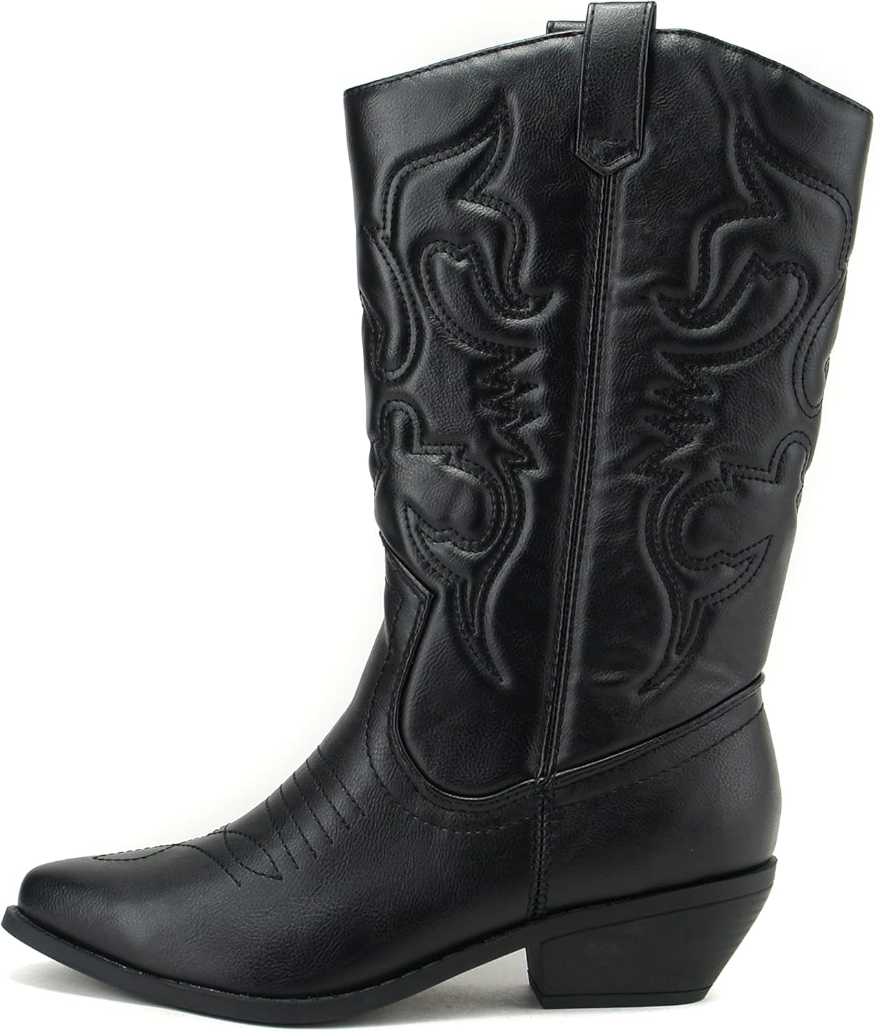 Soda Red Reno Western Cowboy Pointed Toe Knee High Boots