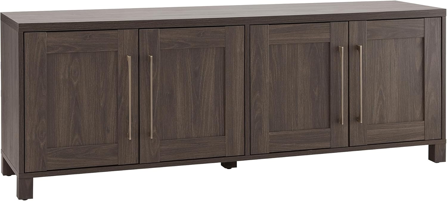 Henn&Hart Alder Brown TV Stand: Stylishly Accommodates 80 TVs