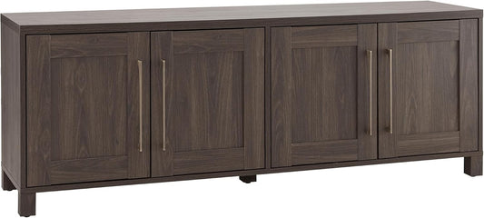 Henn&Hart Alder Brown TV Stand: Stylishly Accommodates 80 TVs