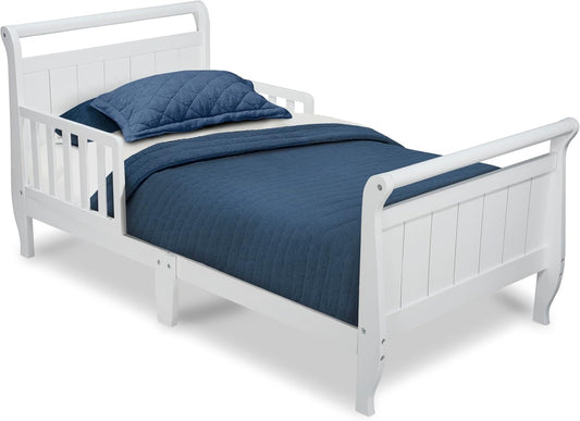 Delta Children Wood Sleigh Toddler Bed for Safe Sleep