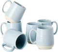 Hasense Porcelain Coffee Mugs Set of 6, 15 oz Sky Blue - Large Ceramic
