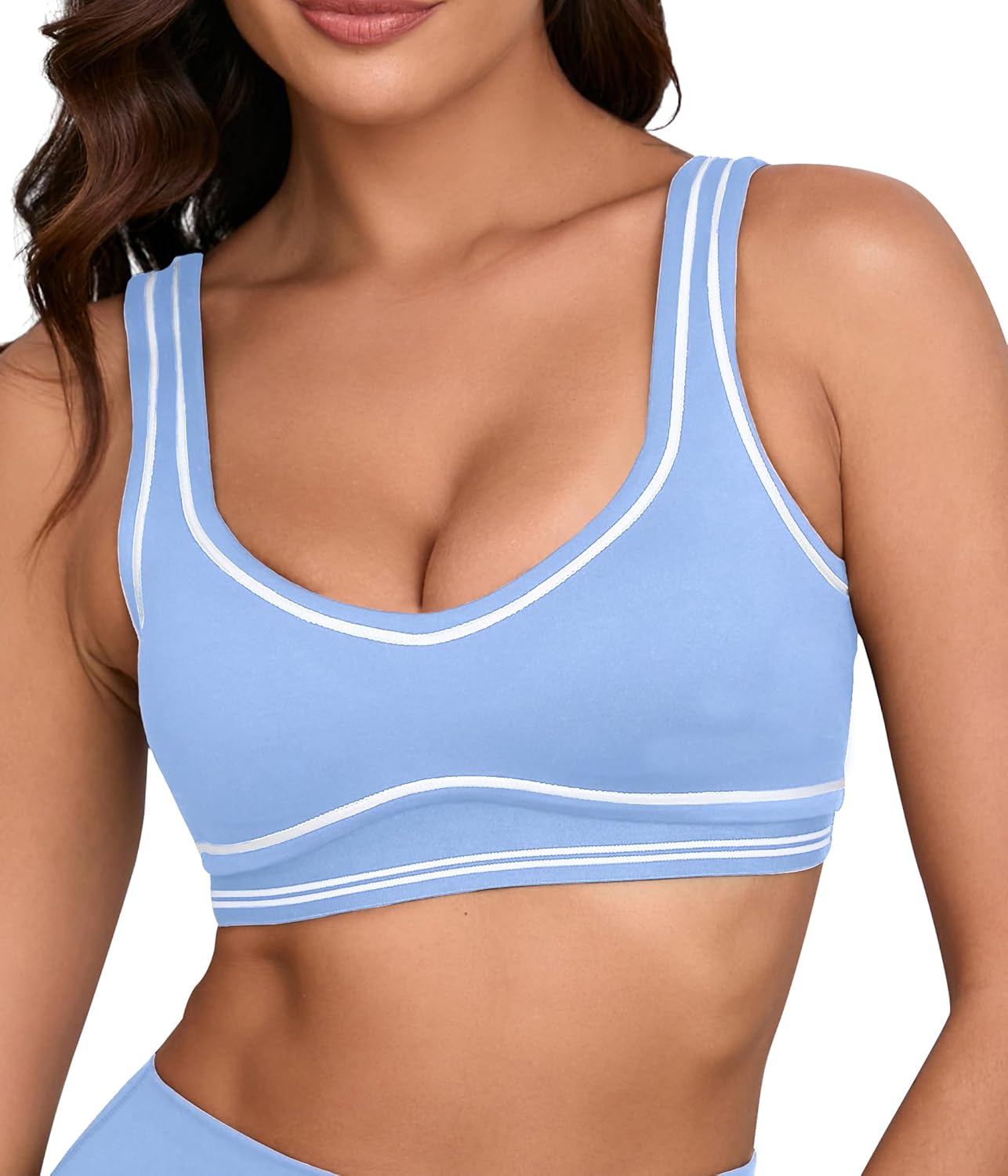Move With You Women Sweetheart Padded Sports Bra for Comfort