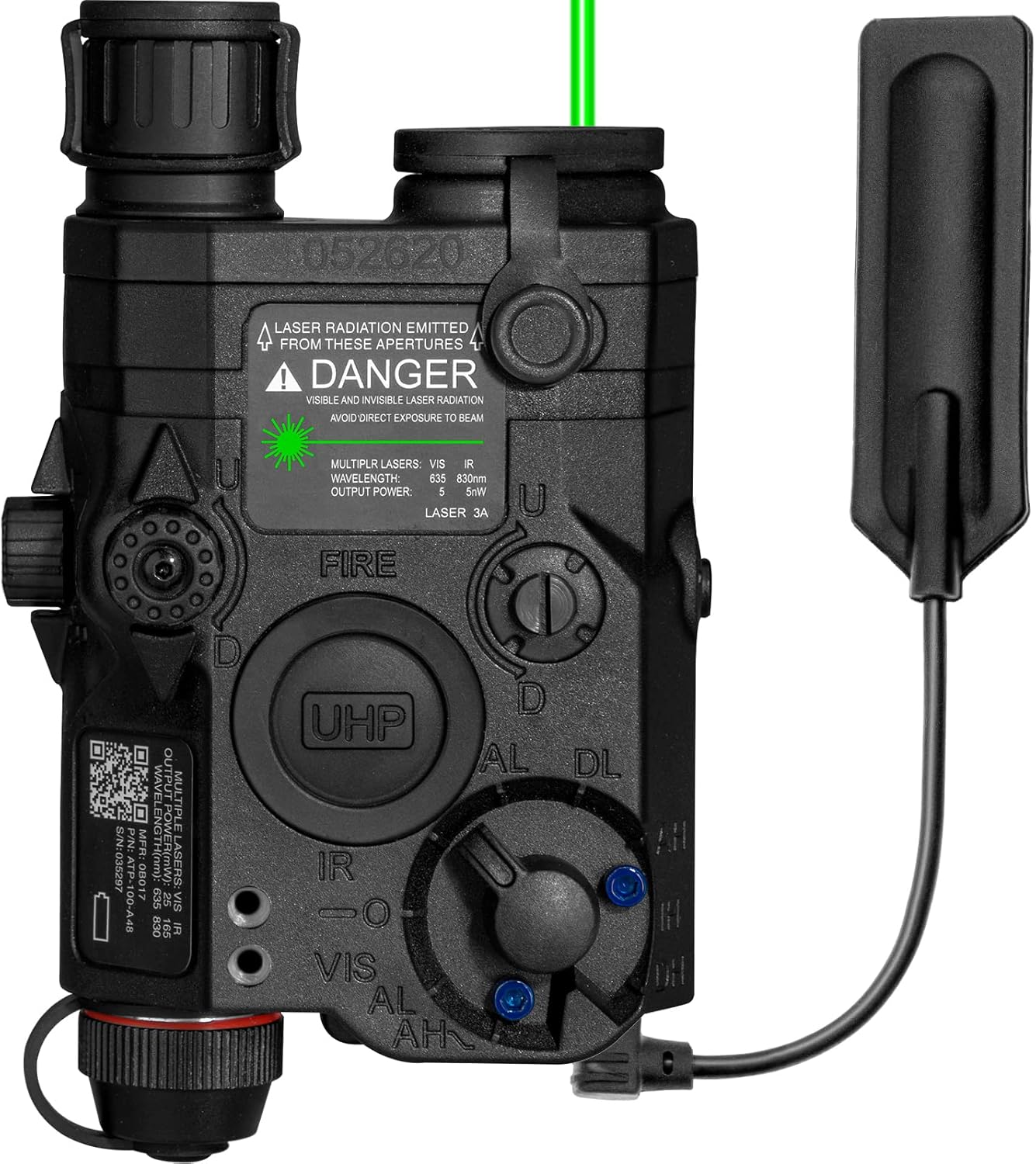 ACTIONUNION Airsoft PEQ-15 Pro with Green Laser and Flashlight