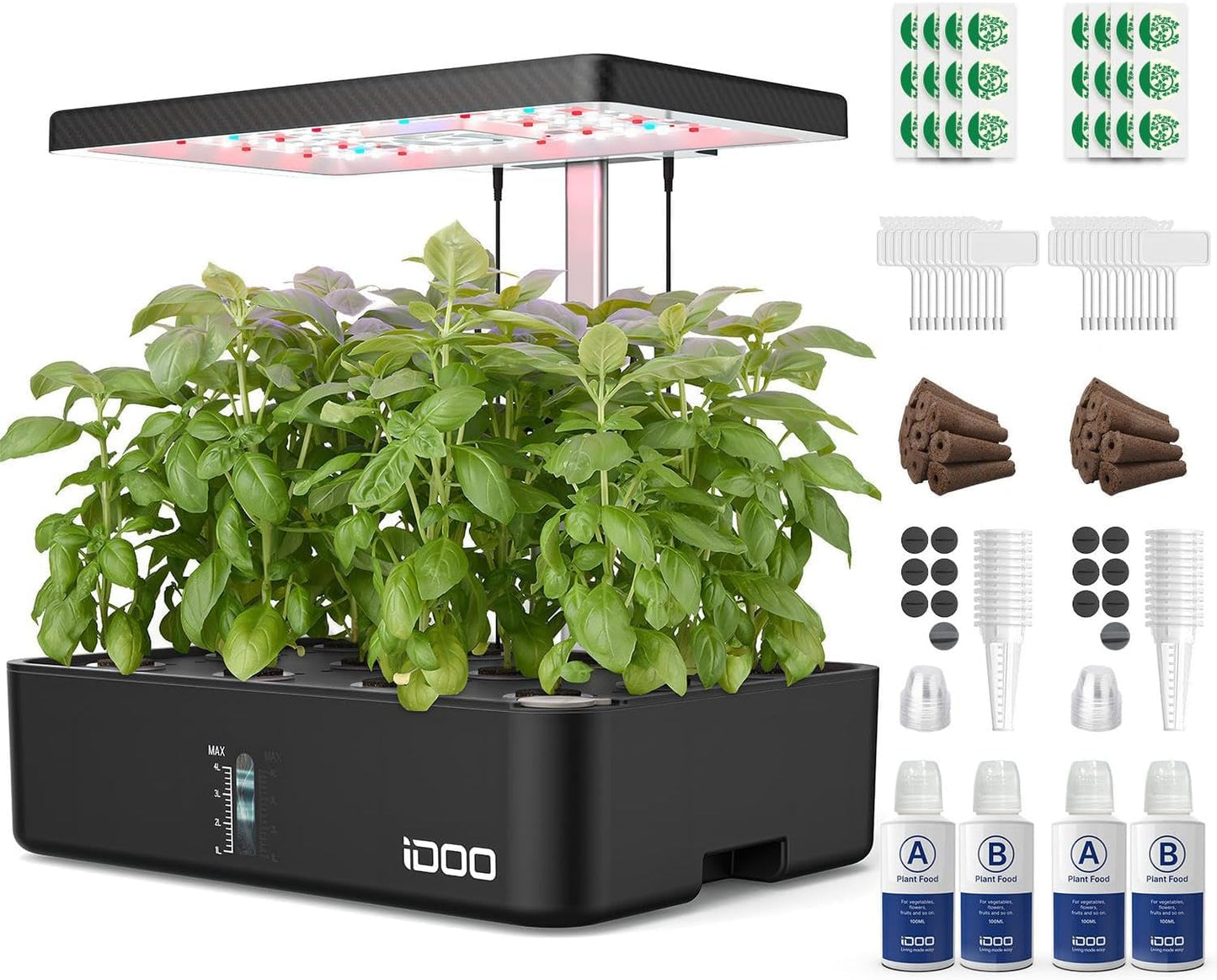 iDOO Hydroponics Growing System Kit for Indoor Herb Garden