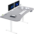 63 x 32 in Dual Motor Standing Desk Dark Gray Top - Memory Height