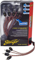 Stinger SI4417 17-Foot 4-Channel RCA Interconnects - Clear Sound