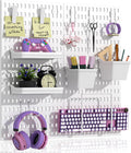 AKTOP Peg Board Wall Organizer 4-Pack - Customizable 12x12 Panels