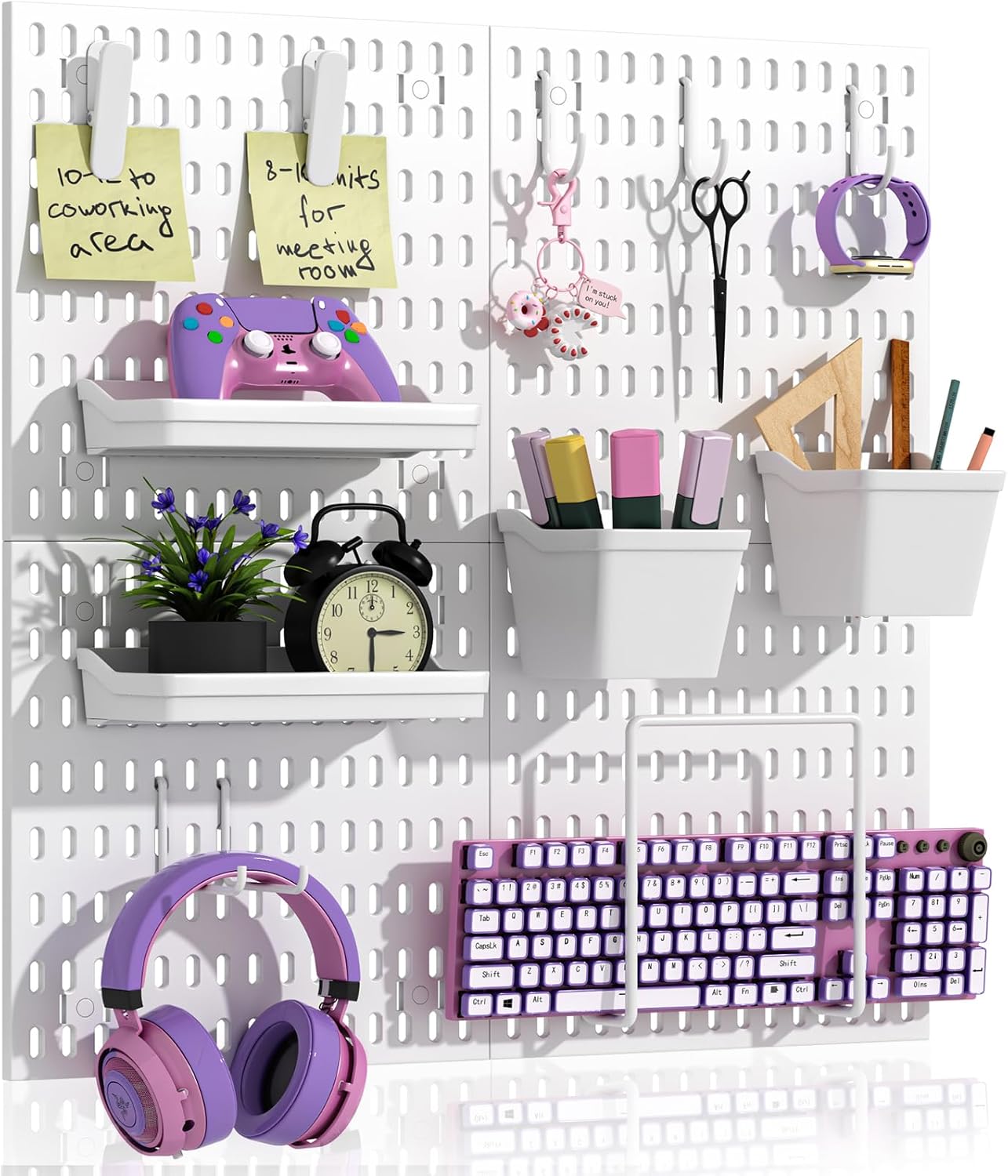 AKTOP Peg Board Wall Organizer Kit for Home and Office Storage