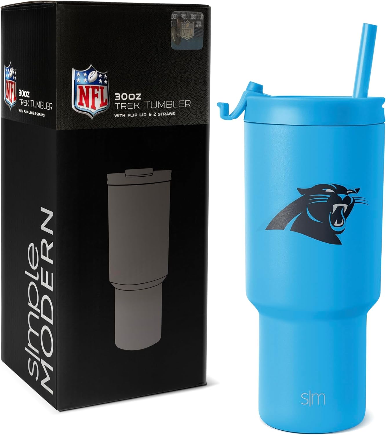 Carolina Panthers 30 oz Tumbler with Flip Lid and Straws Review