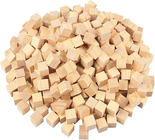 700 Packs Wooden Blocks for Crafts - Premium Pine Wood Cubes