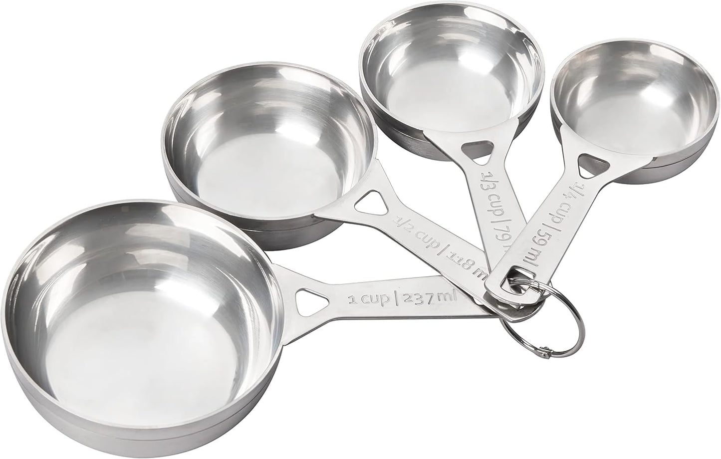 Le Creuset Stainless Steel Measuring Cups Set of 4 for Precision