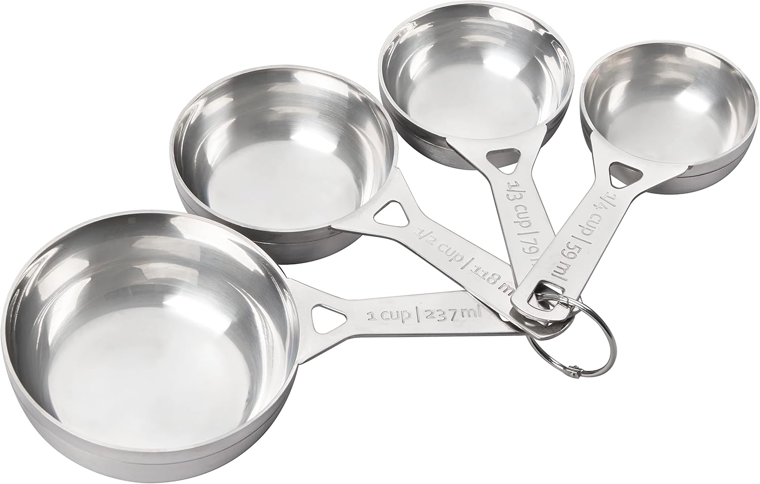 Le Creuset Stainless Steel Measuring Cups Set of 4 for Precision