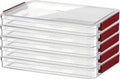 Clear A4 Paper Storage Box with Lids - Stackable A4 File Organizer