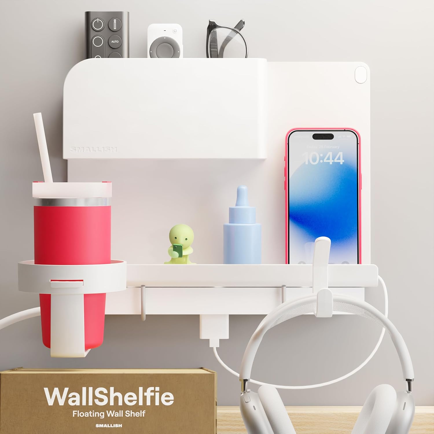 Wallshelfie Bedside Wall Organizer for Smart Room Storage