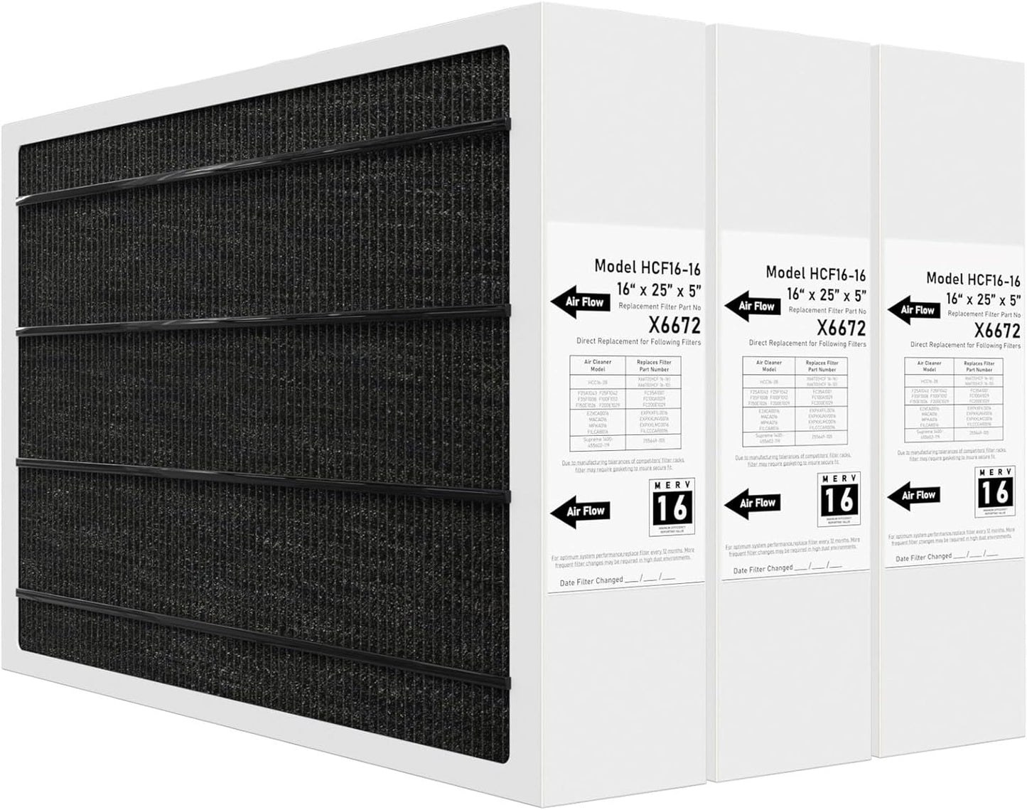 Pitymody X6672 MERV 16 Filter 16x25x5 for Lennox HVAC