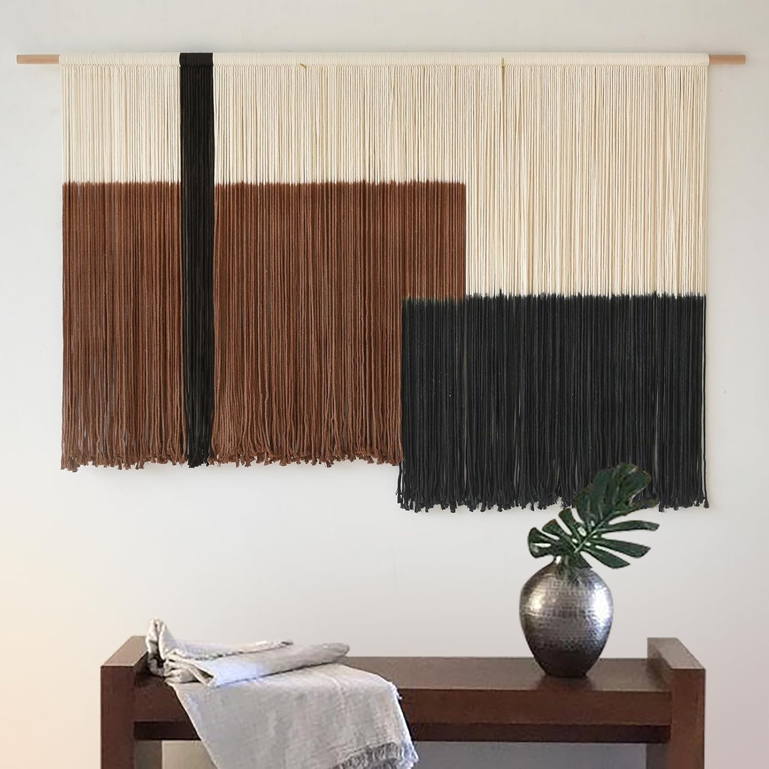 Macrame Wall Hanging Large Dip Dye Tapestry for Boho Decor