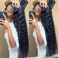 28 in HD Lace Frontal Wig Deep Wave 13x4 Lace Front - Natural Look
