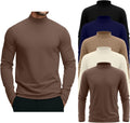 5 Pack Men's Mock Turtleneck Shirts for Casual Style and Comfort