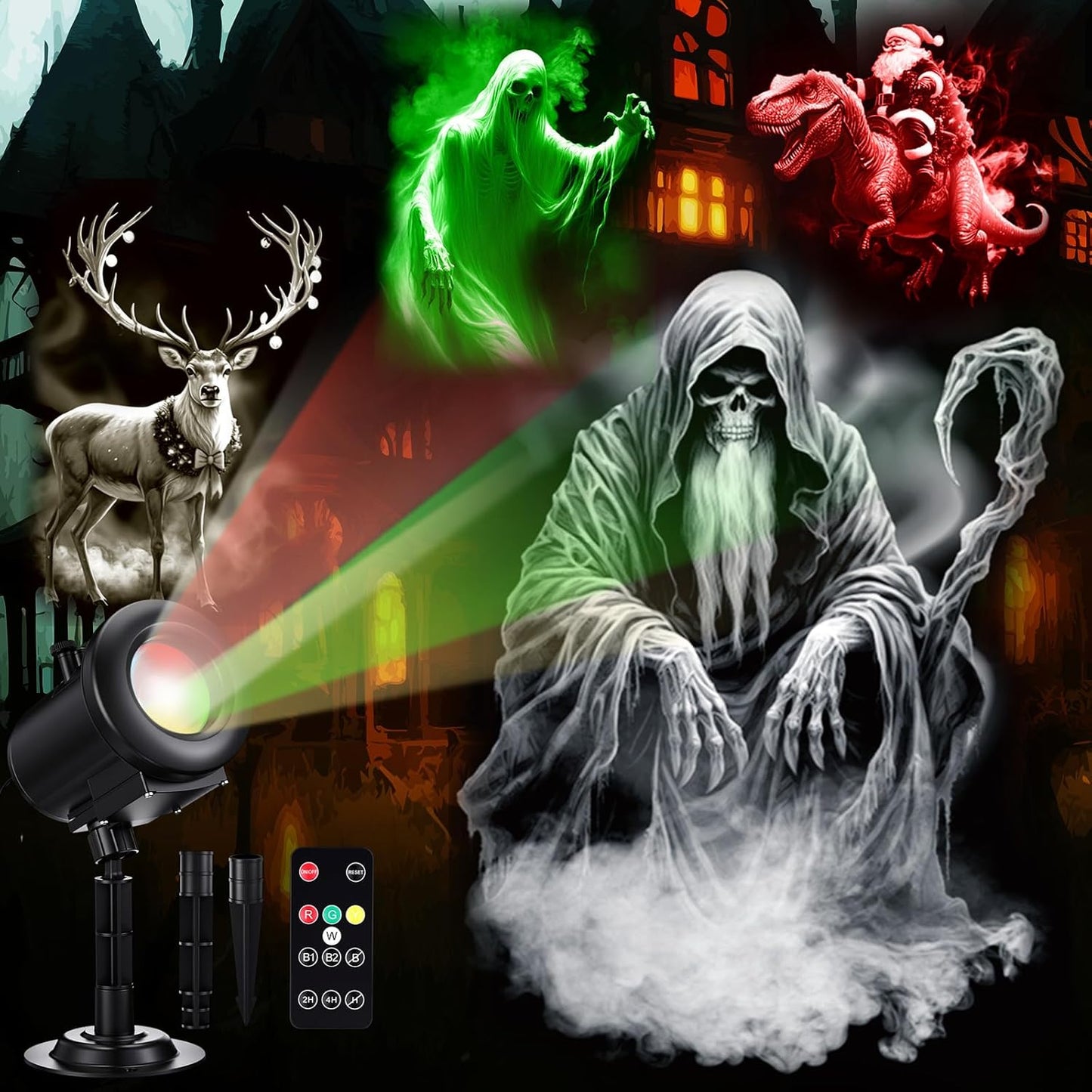 12 in 1 Halloween Projector Lights for Outdoor Holiday Fun