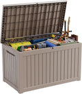 230 Gallon Large Deck Box Resin Outdoor Storage Box - Heavy Duty