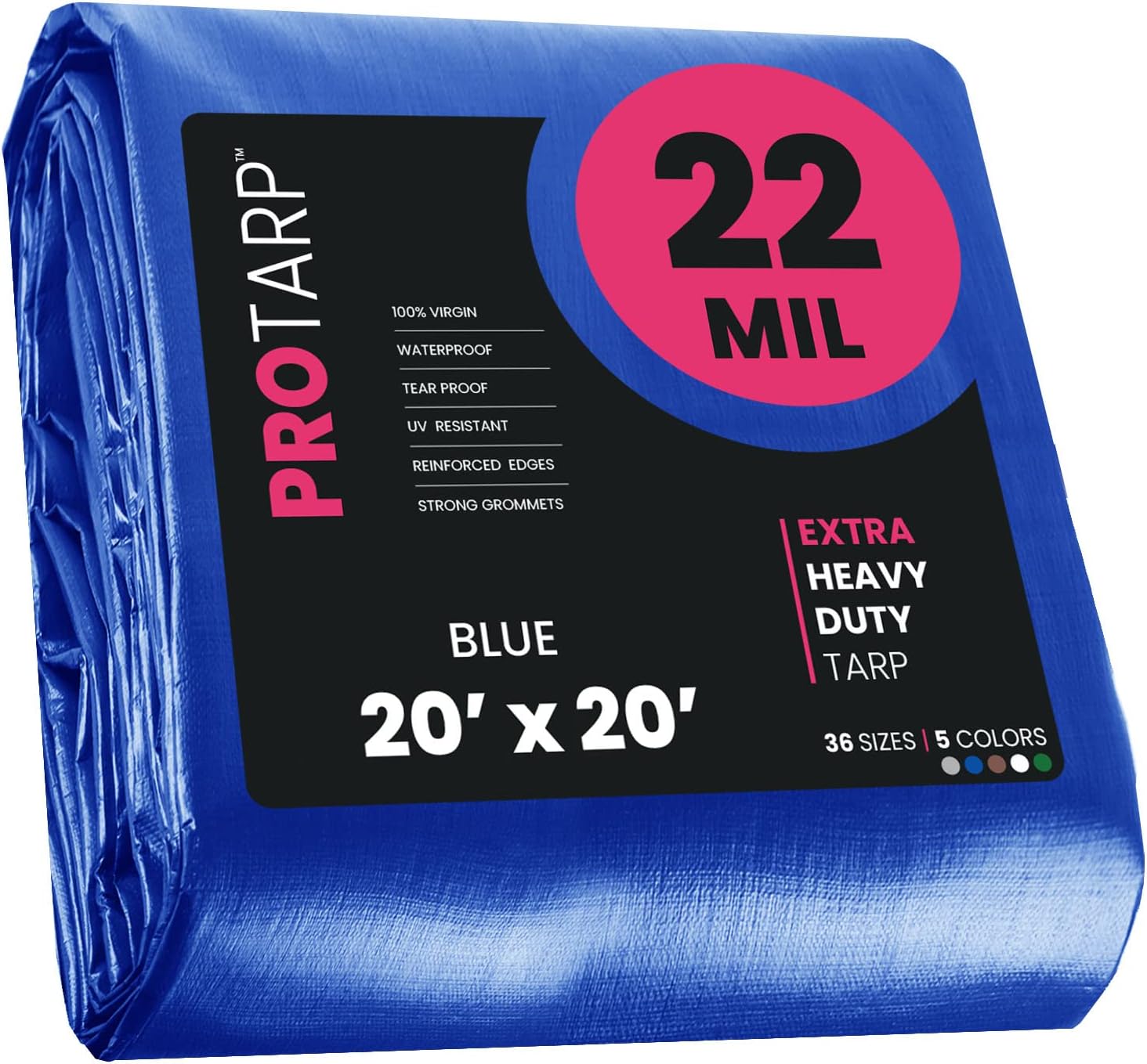 PROTARP Extreme Heavy Duty 22 Mil Tarp Cover for All Needs
