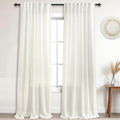 KOUFALL Extra Long 108 in Linen Sheer Curtains - Soft Light Filtering