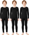 Silkfly Boys Thermal Underwear Set Base Layer Fleece Lined - Warm