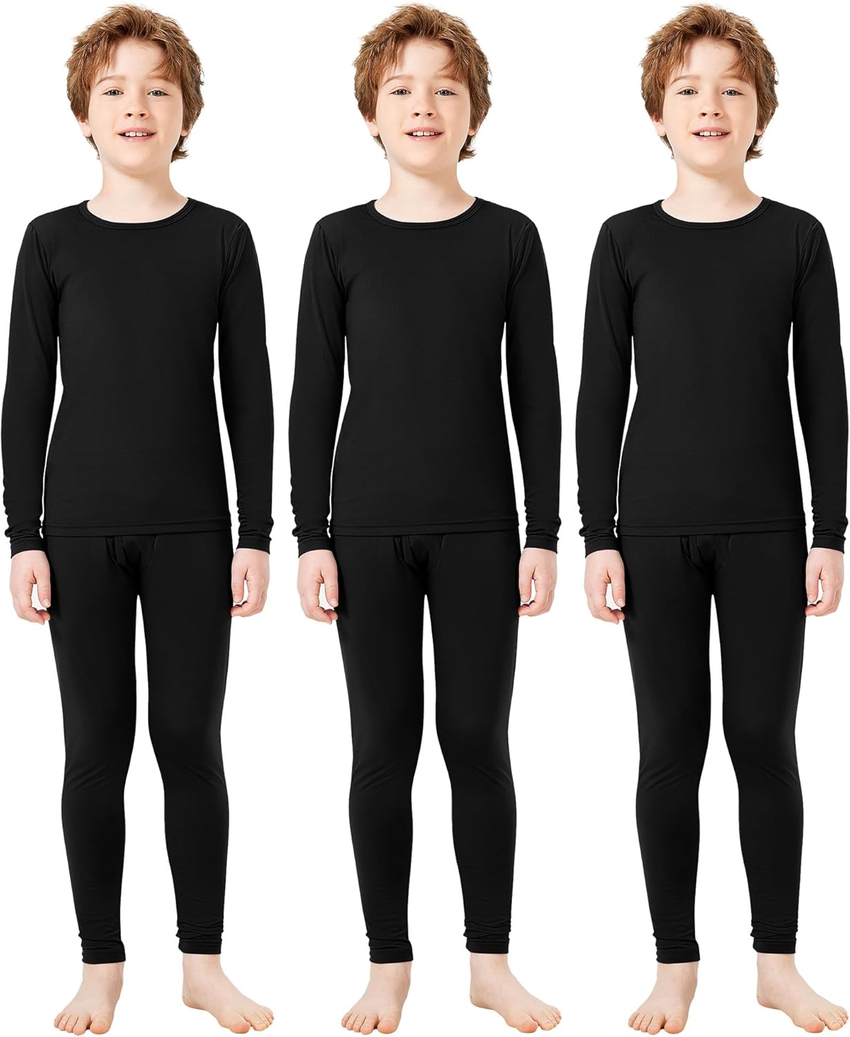 Silkfly Boys Thermal Underwear Set for Winter Comfort and Warmth