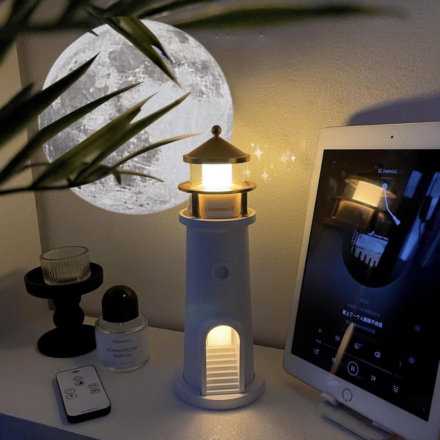Wireless Moon Projector Speaker - Romantic Ambiance