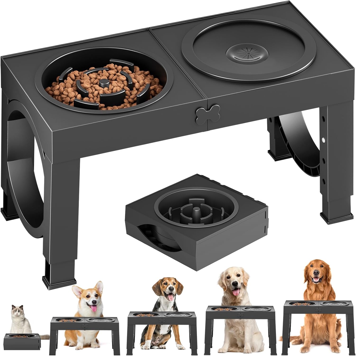 XIAZ Elevated Dog Bowls for Healthy Eating and Digestion