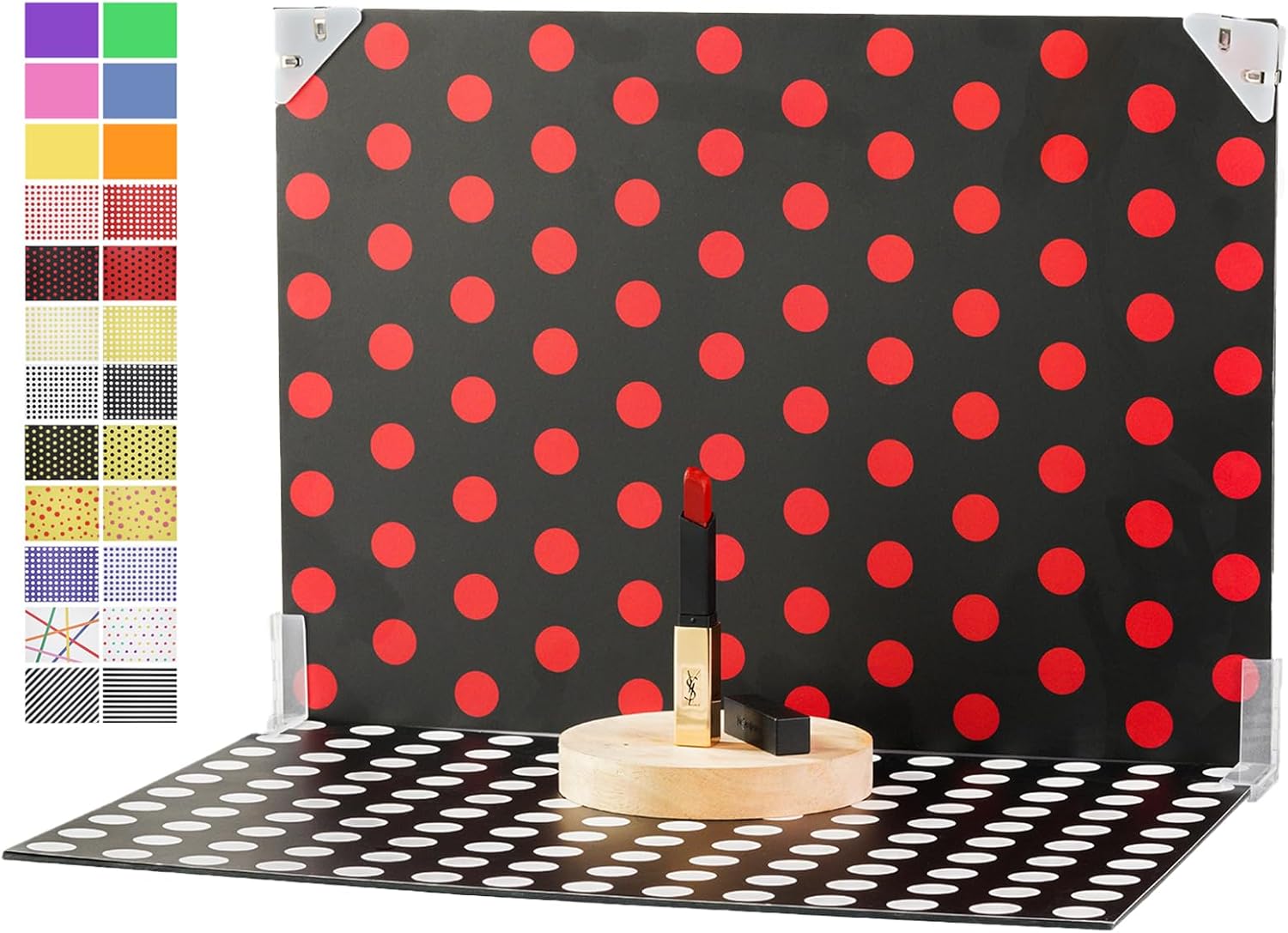 Meking 12Pcs Colorful Polka Dot Backdrops for Product Photography