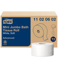 Tork Mini Jumbo Bath Tissue Roll - High-Capacity 2-Ply Toilet Paper