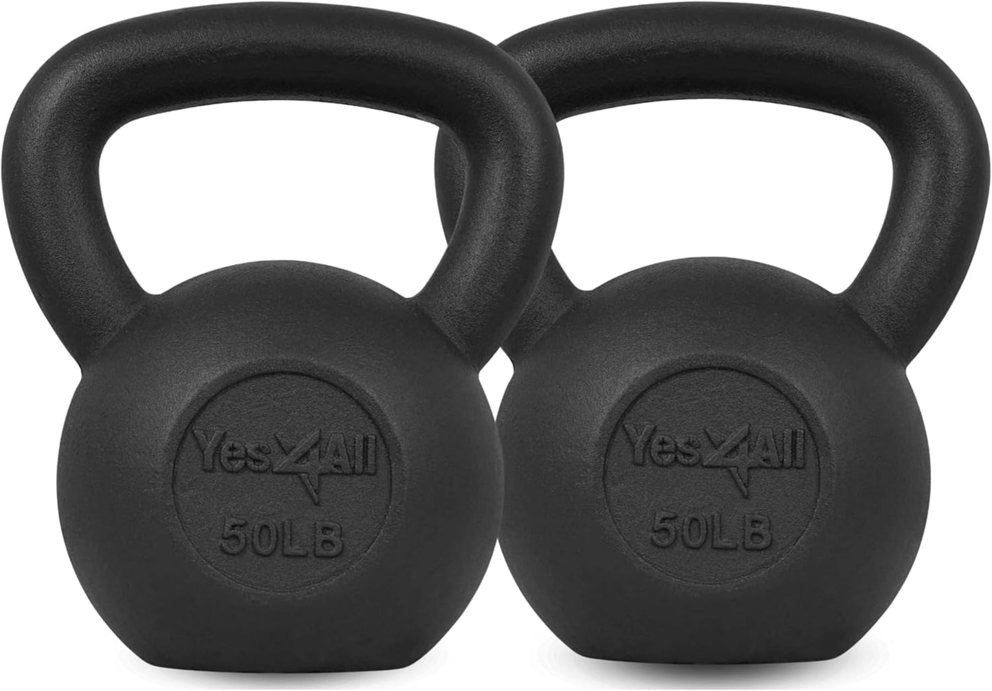 Yes4All 5-80 lbs Cast Iron Kettlebell for Full Body Workouts
